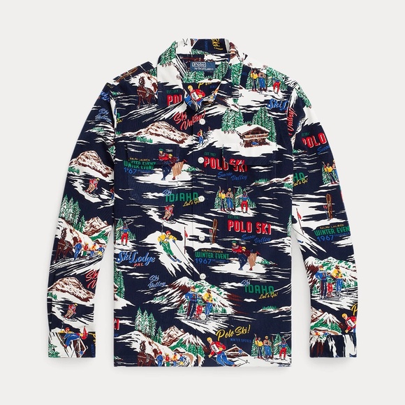 Polo Ralph Lauren Sportsman 67 Winter Event Polo Ski Corduroy Shirt Classic Fit - Picture 10 of 11